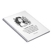 Blank en witte vrouw met rozen notitieboek dagboek (Rechterzijde)