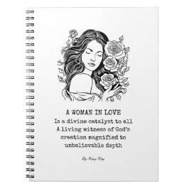 Blank en witte vrouw met rozen notitieboek dagboek