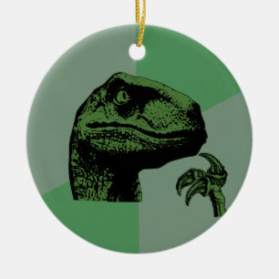 Blank filosoraptor keramisch ornament