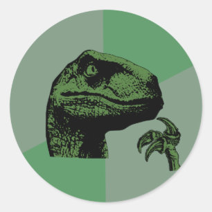 Blank filosoraptor ronde sticker