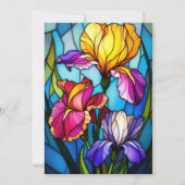 Blank Flat Greeting Card with Stain-Glass Iris  Feestdagenkaart (Voorkant)