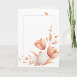 Blank Front Easter Floral Greeting Card Kaart