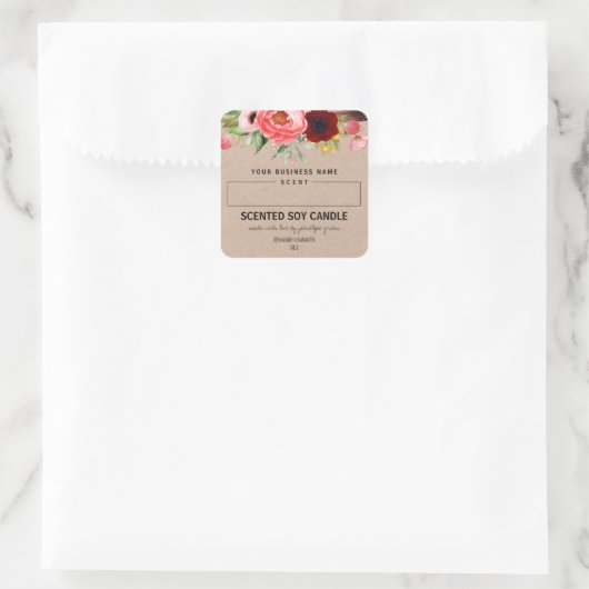 Blank geurende soja kaars labels (Tas)