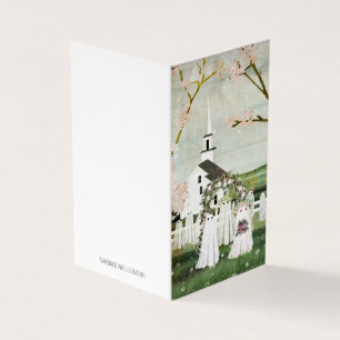 Blank Ghost Wedding Gevouwen Kaart