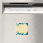 Blank Glamoureus Aqua Blue Crystal Save The Date Magneet (Insitu (Vaatwasser))