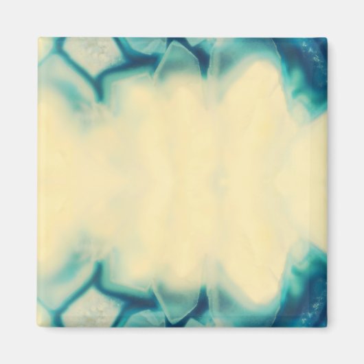 Blank Glamoureus Aqua Blue Crystal Save The Date Magneet (Voorkant)