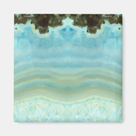 Blank Glamoureus Blauw Kristal Sla de datum op Magneet