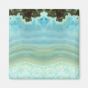 Blank Glamoureus Blauw Kristal Sla de datum op Magneet