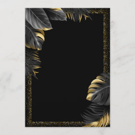 Blank gold Birthday Invitation  Kaart