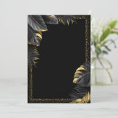 Blank gold Birthday Invitation Kaart (Staand voorkant)