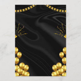 Blank gold Birthday Invitation Kaart