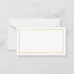 Blank Gold en White Wedding Advice en Wishes Advieskaart<br><div class="desc">Voeg een persoonlijke aanraking toe aan uw bruiloft met een gouden trouwraad en een wenskaart. Deze advieskaart heeft een gouden rand op een witte achtergrond. Ideaal voor bruiloft, baby shower, verjaardagsfeest, vrijgezellenfeest, bachelorette en alle speciale gelegenheden. Opmerking: de details van de folie worden gesimuleerd in de illustratie. Bij de vervaardiging...</div>