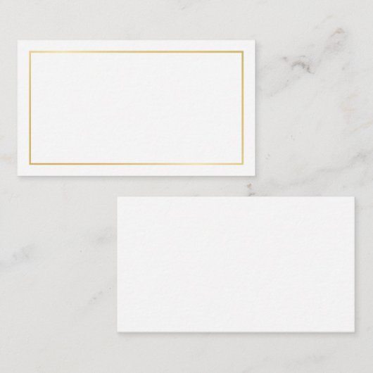 Blank Gold en White Wedding Advice en Wishes Advieskaart (Voorkant / Achterkant)