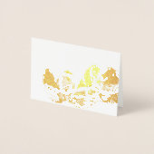 Blank goud- en White Seashell-stilleven Folie Kaarten (Voorkant)