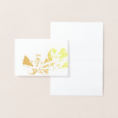 Blank goud- en White Seashell-stilleven Folie Kaarten (Display)