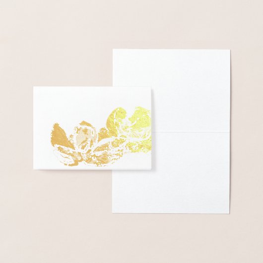 Blank goud- en White Seashell-stilleven Folie Kaarten (Display)