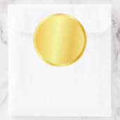 Blank Goud Look Custom Logo, Tekst Grote Glans Ronde Sticker (Tas)
