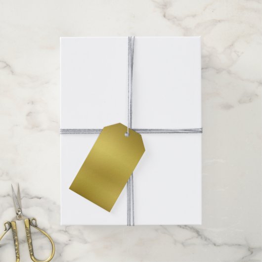 Blank gouden achtergrond Sjabloon Cadeaulabel (Met Touw)