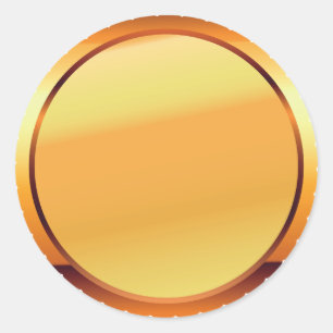 Blank gouden sjabloon  jouw tekst toevoegen  Moder Ronde Sticker