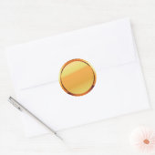 Blank gouden sjabloon |jouw tekst toevoegen |Moder Ronde Sticker (Envelop)