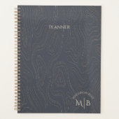 Blank Grijs Abstracte Gepersonaliseerde Planner (Voorkant)