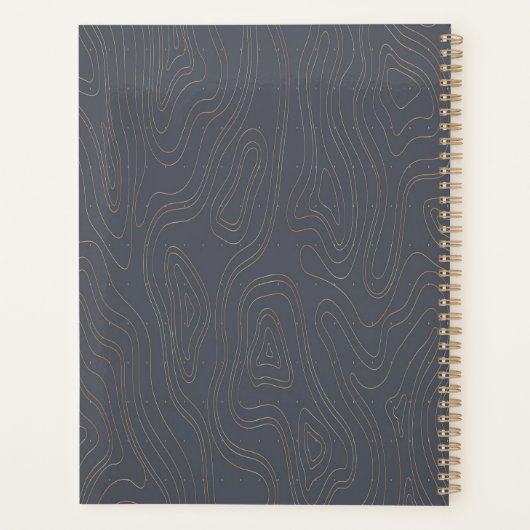 Blank Grijs Abstracte Gepersonaliseerde Planner (Achterkant)