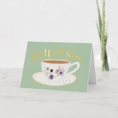 Blank groen wordt snel echt folie wenskaart (Voorkant)