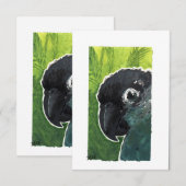 Blank - Groene wang Conure Waterverf Bedankkaart (Voorkant / Achterkant)