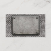 Blank grunge metal design visitekaartje (Achterkant)