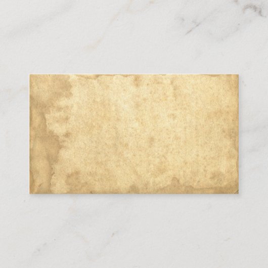 Blank Grungy Gevlekt Papier Visitekaartjes (Voorkant)
