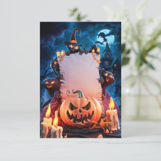 Blank Halloween Uitnodiging Kaart (Staand voorkant)