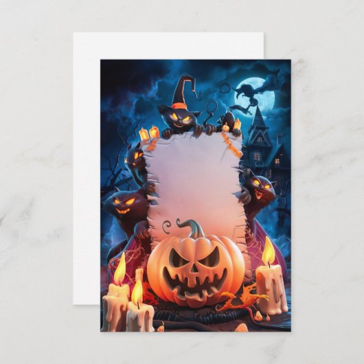 Blank Halloween Uitnodiging Kaart (Voorkant / Achterkant)