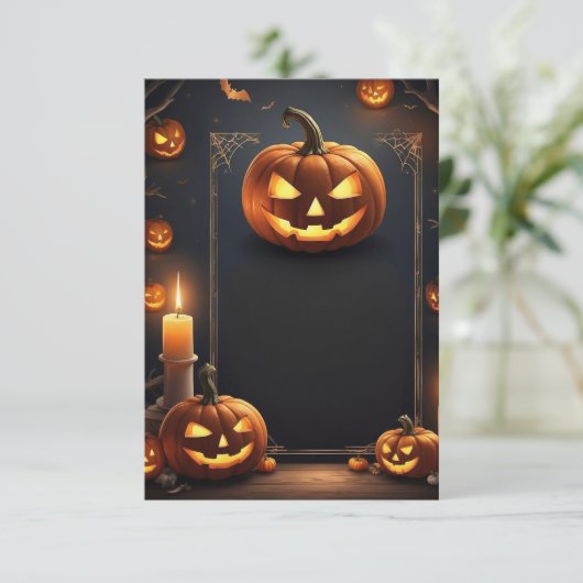Blank Halloween Uitnodiging Kaart (Staand voorkant)