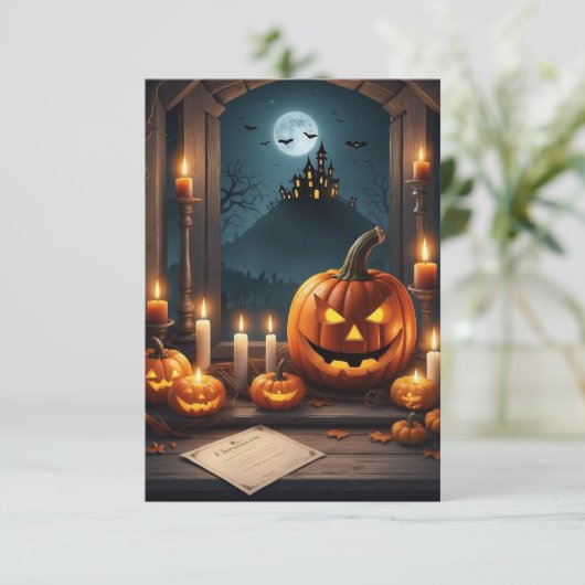 Blank Halloween Uitnodiging Kaart (Staand voorkant)