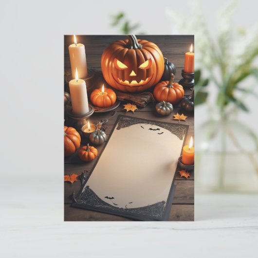 Blank Halloween Uitnodiging Kaart (Staand voorkant)