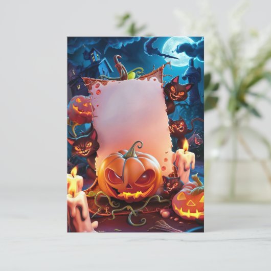 Blank Halloween Uitnodiging Kaart (Staand voorkant)