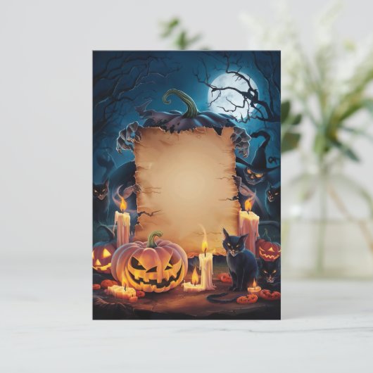 Blank Halloween Uitnodiging Kaart (Staand voorkant)