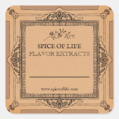 Blank Handgemaakte Smaak Extract Etiketten (Voorkant)