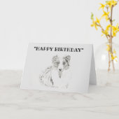 Blank Happy Birthday-dog Kaart (Gele Bloem)
