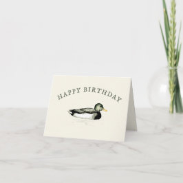 Blank Happy Birthday Mallard Duck Card Bedankkaart
