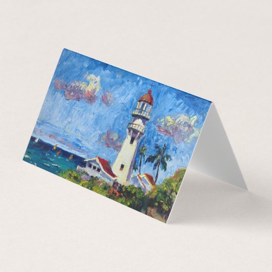 Blank Hawaiian Diamondhead-vuurtoren Kaart (Voorkant)