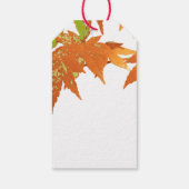 Blank Herfst Vakantie Goud Japans esdoornbladeren Cadeaulabel (Achterkant)
