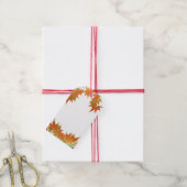 Blank Herfst Vakantie Goud Japans esdoornbladeren Cadeaulabel (Met Touw)