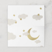 Blank hield van de maan en terug wolken en sterren plaatskaartje (Buitenkant ongevouwen)