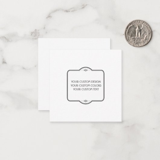 BLANK hier uw ontwerp - Notitiekaartje (Voorkant / Achterkant in situ)