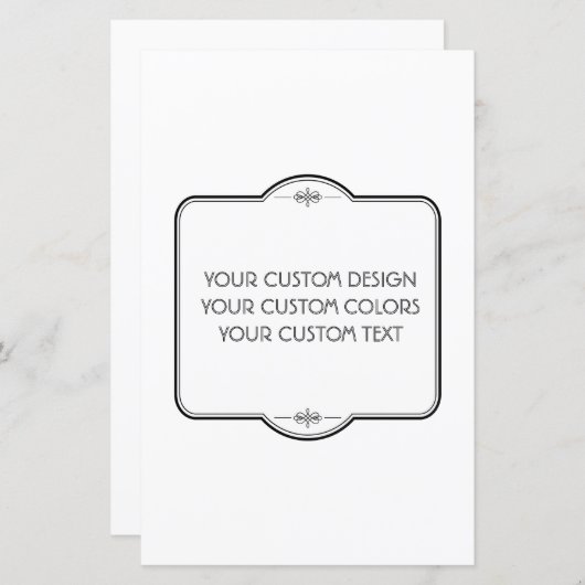 BLANK hier uw ontwerp - Papierblad (Voorkant / Achterkant)