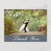 Blank - Horizontale Aangepaste Trouwfoto Dank u Briefkaart (Voorkant)
