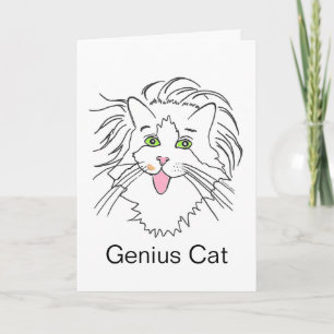 Blank in Genius Cat Einstein Pop Culture Kaart