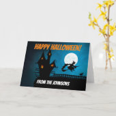 Blank in Happy Halloween-Wenskaart Kaart (Gele Bloem)