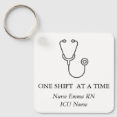 Blank in Style & Editable Nurse Sleutelhanger (Voorkant)